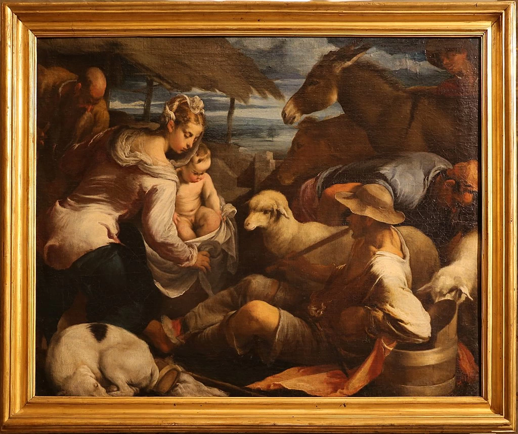 Adorazione dei pastori - Galleria Borghese, Roma, Jacopo da Ponte, detto Bassano